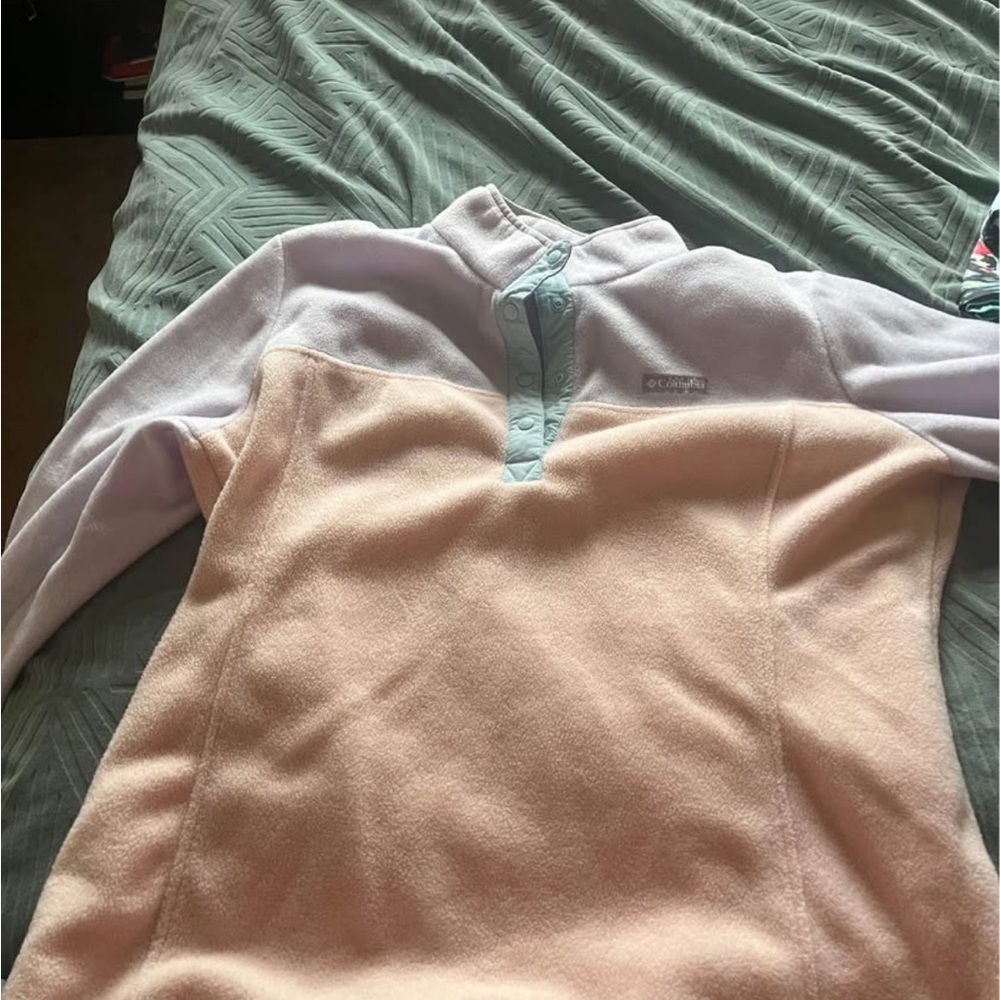 Columbia Women's Pastel Fleece Sweater - Pink and Lavender